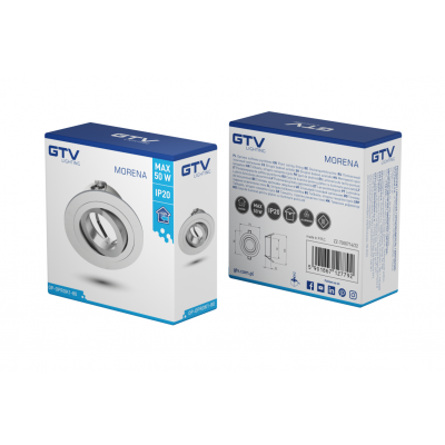 Sufitowa oprawa punktowa MORENA IP20 okrągła inox GTV (OP-OPROK1-80)