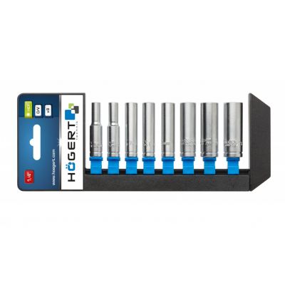 Zestaw nasadek długich 1/4'' 8 szt. HT1A886 HOEGERT (HT1A886)