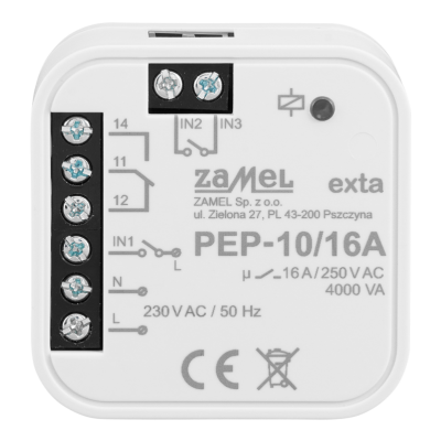 Moduł przekaźnika bezpotencjałowego dopuszkowy 16A 230V PEP-10 16A RM16A ZAMEL (EXT10000320-WUN)