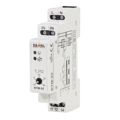 REGULATOR TEMPERATURY -10-40C BEZ SONDY 230V AC TYP: RTM-02 EXT10000198 ZAMEL (EXT10000198-WPL)