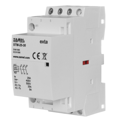 Stycznik modułowy instalacyjny 25A 3xNO 230V AC TYP: STM-25-30 ZAMEL (EXT10000291-WUN)