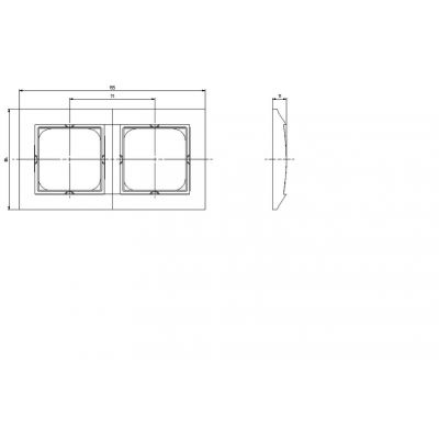IMPRESJA Ramka podwójna do łączników IP-44 ECRU RH-2Y/27 OSPEL (RH-2Y/27)