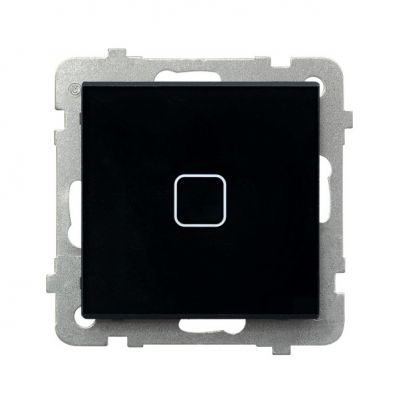 Sonata Touch Łącznik dotykowy pojedynczy z podświetleniem czarne szkło (ŁPD-1RS/m/32)