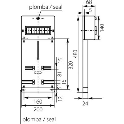 Tablica licznikowa TLR-3F (N+PE) 10.1 OPATÓWEK (10.1)