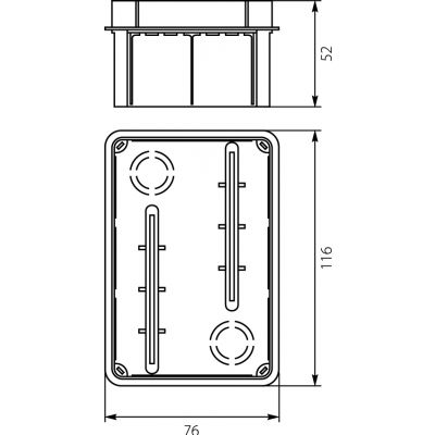 Puszka podtynkowa Pp/t 2 (76x116x52) 11.2 OPATÓWEK (11.2)