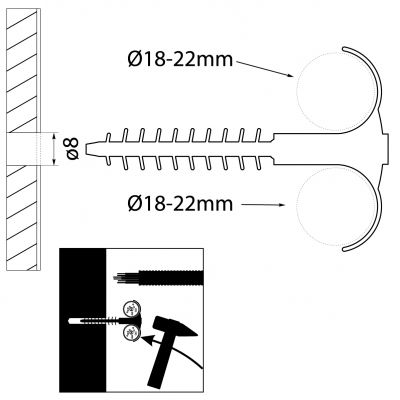 Uchwyt USMH - 22 BIS  (25szt) 15.4 OPATÓWEK (15.4)