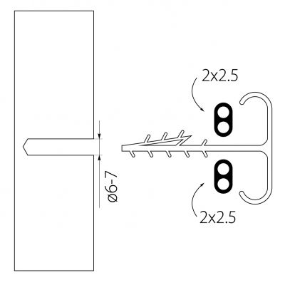 Uchwyt USMP - 2 Bis   (100szt) 16.7 OPATÓWEK (16.7)