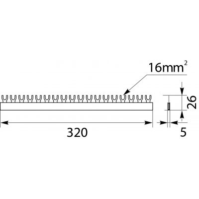 Szyna łączeniowa widełkowa 1P 18M 16mm2 S18 1F-16 45.181 OPATÓWEK (45.181)