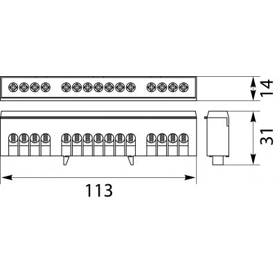 Listwa zaciskowa LZG-15P OPATÓWEK (49.115)