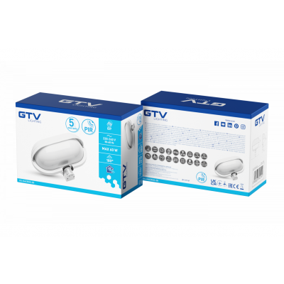 Oprawa kanałowa z czujnikiem ruchu max 60W E27 AC220-240V 50/60Hz kąt świecenia 180* IP40 bi GTV (OS-KACROO-00)