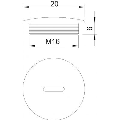 108 M, ZAŚLEPKI GWINTOWANE M16 TWORZ. (2033007)