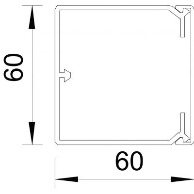 WDK 60060 KANAŁ ŚCIENNY I SUFITOWY 60X60X2000 (6191193)