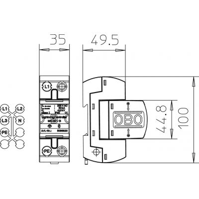 MC 50-B VDE, LIGHTNINGCONTROLLER, UC 255 V (5096847)