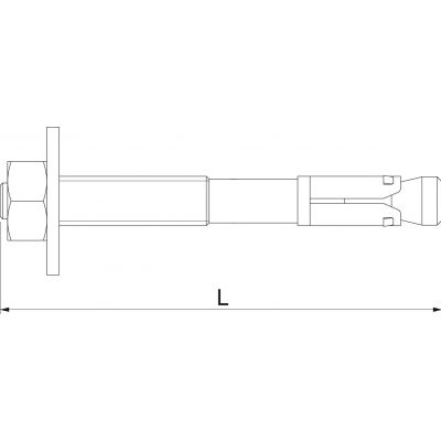 BZ-U 10-10/90, Kotwa sworzniowa M10x90mm (3498334)