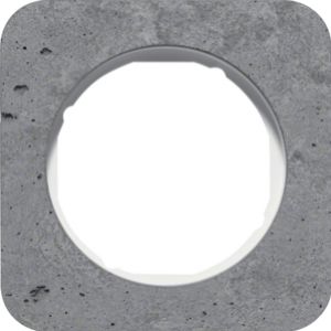 BERKER R.1 Ramka pojedyncza beton/biała 10112379 HAGER (10112379)