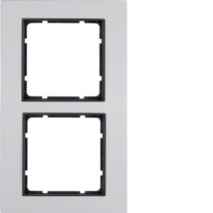 BERKER B.7 Ramka podwójna aluminium/antracyt mat 10126904 HAGER (10126904)