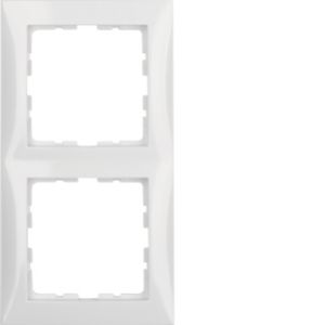 BERKER S.1 Ramka podwójna biała, połysk 10128989 (10128989)