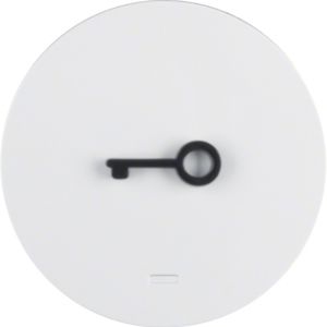 BERKER R.1/R.3 Klawisz z soczewką i wypukłym symbolem drzwi biały 16512069 (16512069)