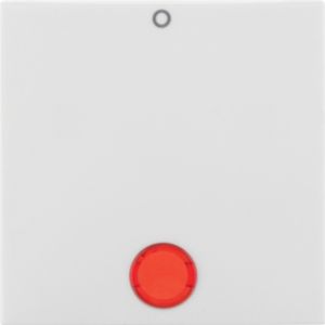 B.Kwadrat Klawisz z czerwoną soczewką z nadrukiem 0 do łączników 2- i 3-biegunowych biały połysk HAGER (5316248999)