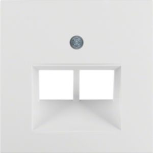 Element centralny do gniazda przyłączeniowego UAE 2-krotnego; śnieżnobiały, połysk; S.1/B.3/B.7 Glas (14098989)