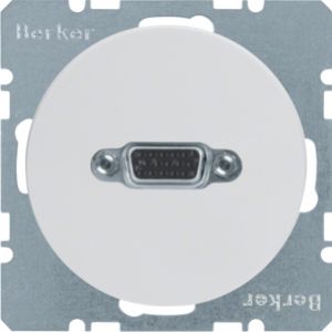 BERKER R.1/R.3 Gniazdo VGA zaciski śrubowe biały 3315412089 HAGER (3315412089)
