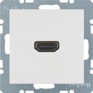 BERKER B.X/S.1 Gniazdo HDMI z przyłączem 90st biały 3315438989 HAGER (3315438989)