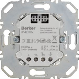 BERKER one.platform Uniwersalny ściemniacz przyciskowy pojedynczy mechanizm 85421200 HAGER (85421200)