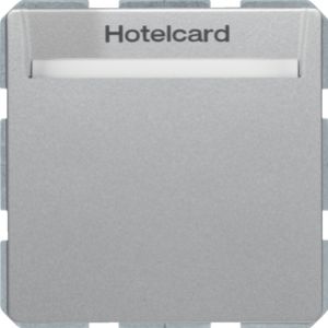 BERKER Q.x Łącznik przekaźnikowy na kartę hotelową, aluminium aksamit lakierowana 16406094 (16406094)