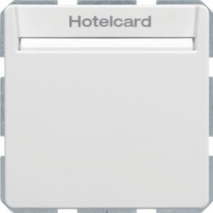 BERKER Q.x Łącznik przekaźnikowy na kartę hotelową, biały, aksamit 16406099 HAGER (16406099)