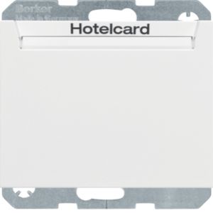 BERKER K.1 Łącznik przekaźnikowy na kartę hotelową, biały połysk 16417119 HAGER (16417119)