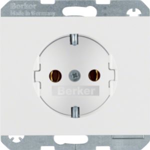 BERKER K.1 Gniazdo SCHUKO kompletne biały 47157009 HAGER (47157009)