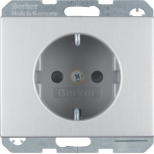 BERKER K.5 Gniazdo SCHUKO aluminium 47357003 HAGER (47357003)