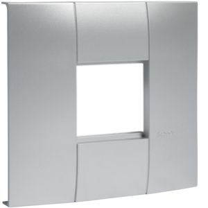 HAGER tehalit.LFF Ramka pojedyncza 45x45mm do LFF40/60110, aluminium LFF71H110ALU (LFF71H110ALU)