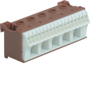 HAGER QuickConnect Blok samozacisków fazowy, brązowy, 5x16+17x4mm2, szer. 90mm KN22P (KN22P)