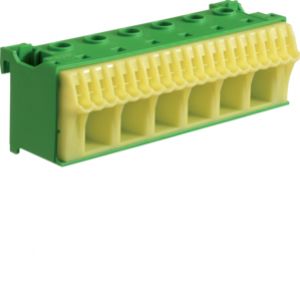 HAGER QuickConnect Blok samozacisków ochronny, zielony, 6x16+20x4mm2, szer. 105mm KN26E (KN26E)