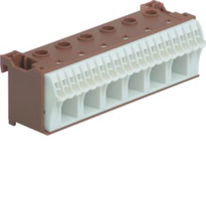 HAGER QuickConnect Blok samozacisków fazowy, brązowy, 6x16+20x4mm2, szer. 105mm KN26P (KN26P)
