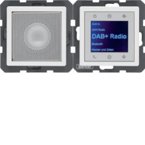 Q.x Radio Touch DAB+ Bluetooth z głośnikiem biały aksamit HAGER (30806089)