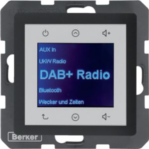Q.x Radio Touch DAB+ Bluetooth antracyt aksamit HAGER (30846086)