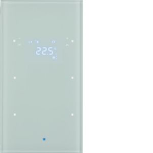 BERKER KNX TS Sensor dotykowy podwójny z regulatorem temperatury szkło białe 75642030 HAGER (75642030)