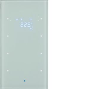 BERKER KNX TS Sensor dotykowy potrójny z regulatorem temperatury szkło białe 75643030 HAGER (75643030)
