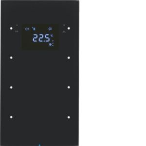 BERKER R.3 Sensor dotykowy potrójny z regulatorem temperatury szkło czarny 75643055 HAGER (75643055)