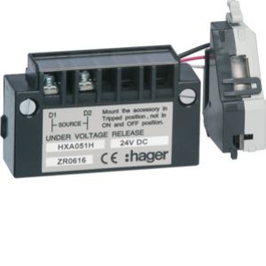 Wyzwalacz podnapięciowy zwłoczny x160-x250 24VDC HXA051H HAGER (HXA051H)