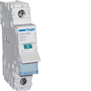 HAGER Modułowy rozłącznik izolacyjny 1P 125A 230VAC SBN199 (SBN199)