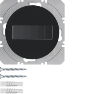 BERKER R.1/R.3 KNX RF przycisk radiowy pojedyncza płaski z baterią słoneczną, czarny 85655131 (85655131)