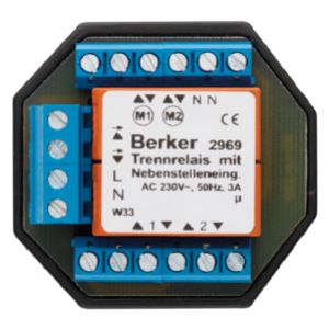 BERKER Przekaźnik rozdzielający z dodatkowymi wejściami sterującymi, mechanizm 2969 (2969)