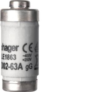 HAGER Wkładka topikowa D02 gG 63A 400VAC LE1863 (LE1863)