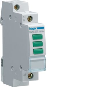 HAGER Lampka sygnalizacyjna LED 3x zielona 230VAC SVN221 (SVN221)