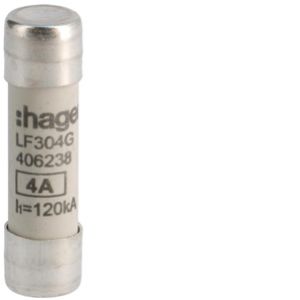 HAGER Wkładka bezpiecznikowa cylindryczna CH-10 10x38mm gG 4A 500VAC LF304G (LF304G)