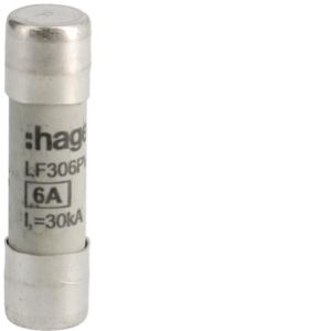 HAGER Wkładka bezpiecznikowa cylindryczna CH-10 10x38mm gPV 6A 1000VDC LF306PV (LF306PV)