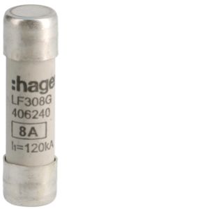 HAGER Wkładka bezpiecznikowa cylindryczna CH-10 10x38mm gG 8A 500VAC LF308G (LF308G)